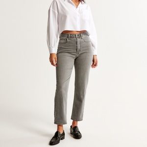 A&F Curve Love Ankle Straight High Rise Jean